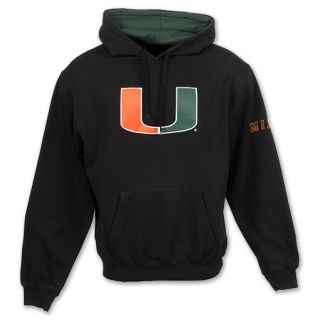 Miami Hurricanes NCAA Mens Hooded Sweatshirt Black