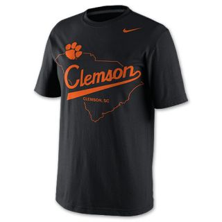 Mens Nike Clemson Tigers NCAA State T Shirt Black