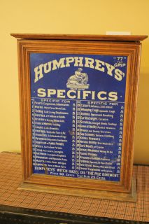 Humphreys Specifics Homeopathic Apothecary Medicine Cabinet Country