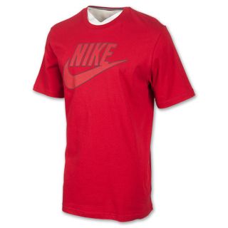 Mens Nike Futura Tee Shirt Gym Red/Dark Grey