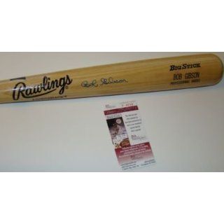 Bob Gibson Signed Baseball Bat   Rawlings JSA Sports