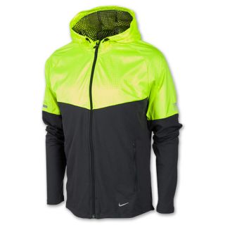 Mens Nike Fanatic Hoodie Anthracite/Volt