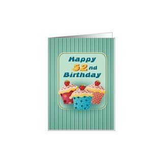 52 years old Cupcakes Birthday Greeting Cards Card Toys