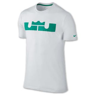 Nike Lebron Logo Mens Tee Shirt White/New Green