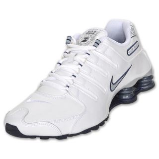 Mens Nike Shox NZ Running Shoes White/Mist Blue