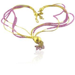 Gurhan Yellow gold New 24k Ruby Bead Multi Strand Necklace Jewelry
