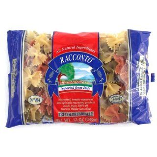 Racconto Tri  Color Farfalle/Bow Ties, 12 Ounce Packages (Pack of 12
