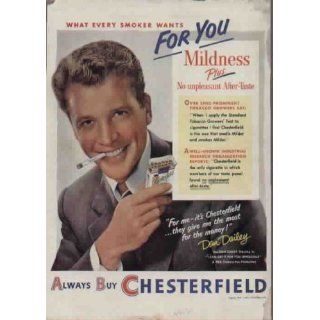 DAN DURYEA 1951 Chesterfield Cigarettes Ad, A3149