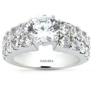 69 Ct. Diamond Engagement Ring with Side Stones Jewelry 