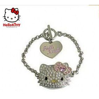 Hello Kitty Rhinestone Stainless Steel Bracelet
