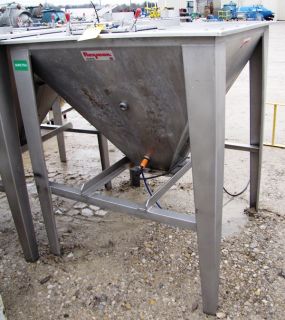 12 7 Cubic Foot Used Flexicon Stainless Hopper Bin