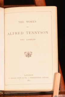1880 The Works of Tennyson Poet Laureate with Authors Portrait