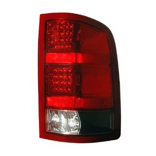 Gmc Sierra 07 08 L.E.D Tail Lamps / Lights Black Housing Red/Clear