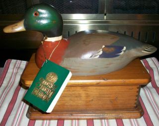  Stoney Point Mallard Duck Decoy Signed by Ray Hornick 1984