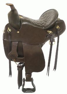 16 Double T Gaited Horse Saddle Top Grain Seat Light