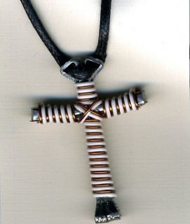Horseshoe Nail Cross Necklace Univ of Texas Longhorns