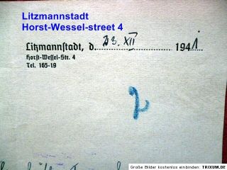Ghetto Lodz Original Document by A Dentist Holocaust 1941