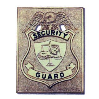 HWC SECURITY GUARD Gold Rectangular / Square Style Badge