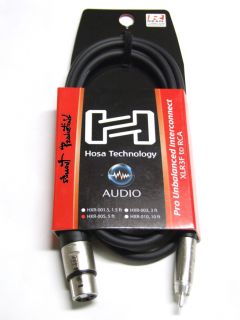 Hosa HXR 005 Pro XLR Female to Male RCA Cable Cord 5ft