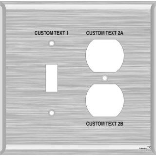 Engraved Switchplate with Light Switch Labels 1 Toggle 1