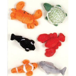 4 6 Assorted Glittered Sealife W/Magnet Case Pack 96
