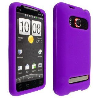 Purple High Quality Soft Silicone Case Cover For HTC EVO