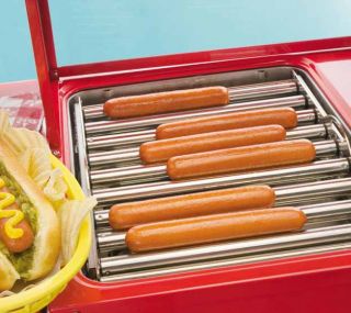 Hot Dog Cart Roller Grill Steamer Hotdog Cooker Bun Warmer Ice Drink