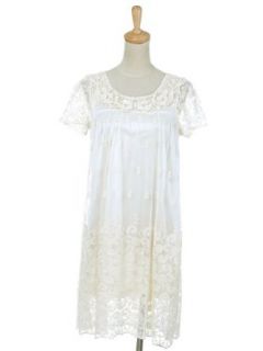 Anna Kaci S/M Fit Off White Evening Floral Daisy Trimming