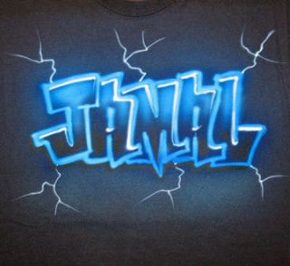 Graffiti Name Airbrushed T Shirt Hot Airbrush Graffitti