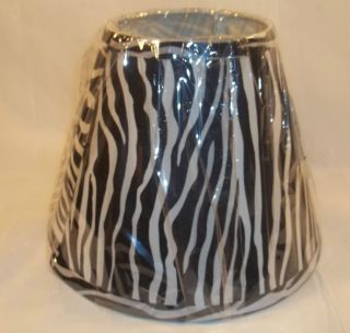 Zebra Print Fabric Lamp Shade Kids Girls Teen Animal Print Black White