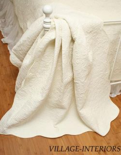 Hotel Collection Ivory Matelasse Quilt Throw Bedding