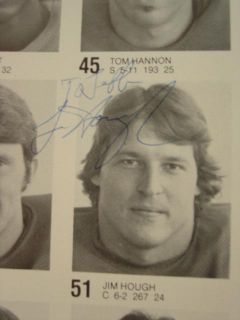 Jim Hough Signed 1980 Minnesota Vikings San Diego Chargers Program SKU
