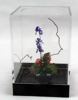  Miniature Artist Signed Ceramic Planter Floral House Plant Arrangement