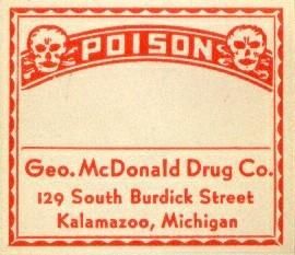 16 All Poison Drug Store RX Medicine Bottle Labels P3