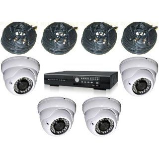 4 Camera Security System Cameras DVR Cables and Power