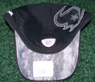 Houston Texans NFL Licensed Reebok Black Blackout Flex Fit Hat L XL