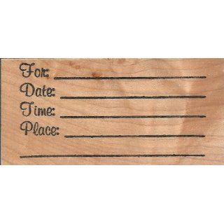 Invitation For Date Time Place With Blank Lines Wood