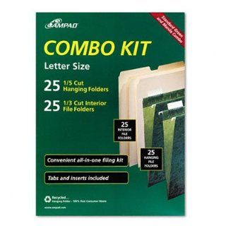 Ampad Filing Combo Kit, 25 Manila Folders and 25 Green