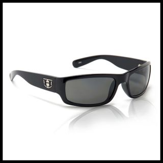 New Hoven Highway Sunglasses Black Gloss Shiny Frame Grey Polarized