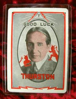 Howard Thurston Magic Throw Out Card 1930S