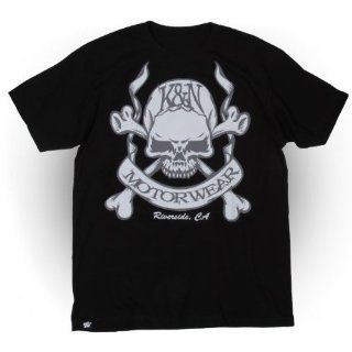 88 6065 XL Black X Large T Shirt with Skull and Bones Logo