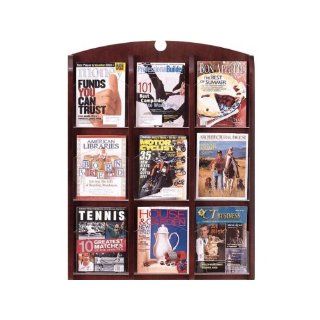 Traditional 9 Pocket Clear Face Literature Rack Office