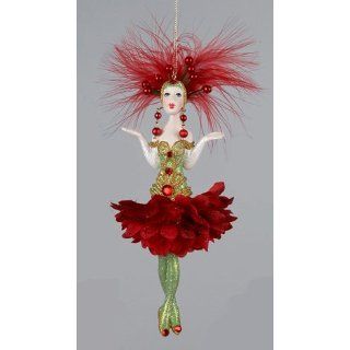 Van Craig Vantastiks Green and Red Flower Showgirl Dancer