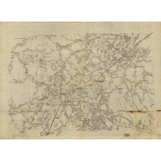 Civil War Map Map of Culpeper County with parts of Madison