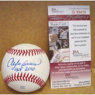 Babe Ruth Autographed Baseball   Andre Dawson Hof 2010