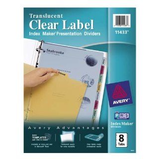 Index Maker® Translucent Dividers with Clear Tab Labels