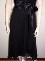 Evan Picone Womens Black Sleeveless Satin Tie Social Dress Size 14 $