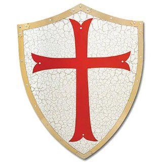 Medieval Knight Crusader Red Cross Armor Battle Shield