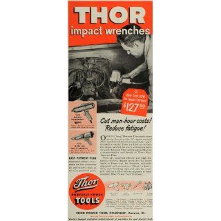 1956 Ad Thor Power Tool Co Electric Portable Wrenches