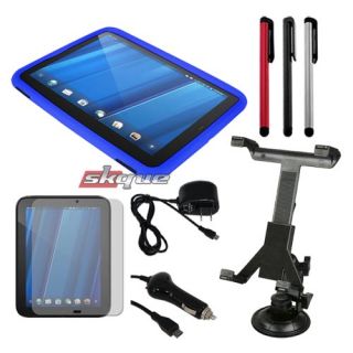 Accessories Combo for HP Touchpad Tablet Skin Case Car Wall Charger